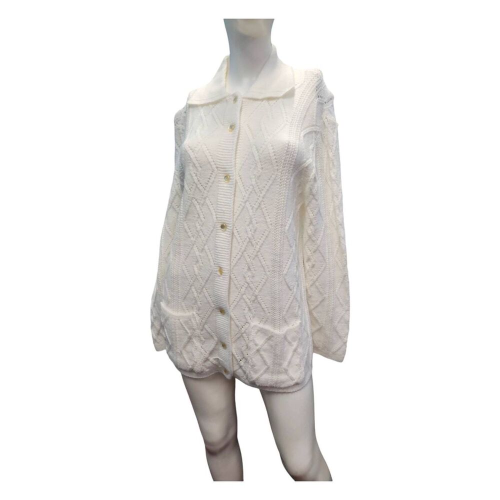 College Point Vintage Grammy Cardigan Sweater Size M